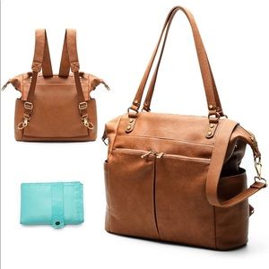 Leather Diaper Bag Tote/Backpack